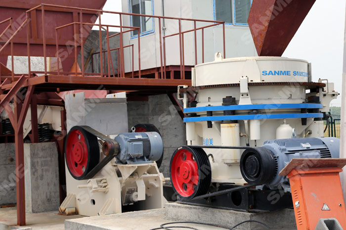 上海時(shí)產(chǎn)150噸花崗巖破碎生產(chǎn)線(xiàn)