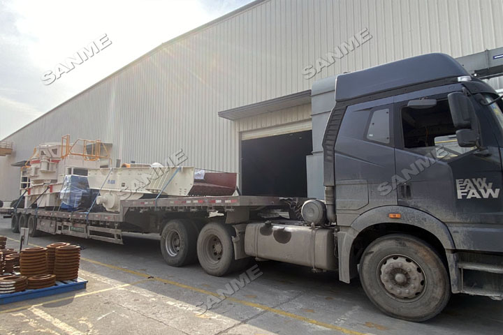 新年發(fā)貨忙｜上海山美股份高性能破碎篩分裝備發(fā)往安徽銅陵，服務于當?shù)啬戤a300萬噸骨料生產線