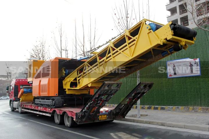 顛覆傳統(tǒng)裝車方式，山美履帶式取料機助您實現降本增效、節(jié)能減排！